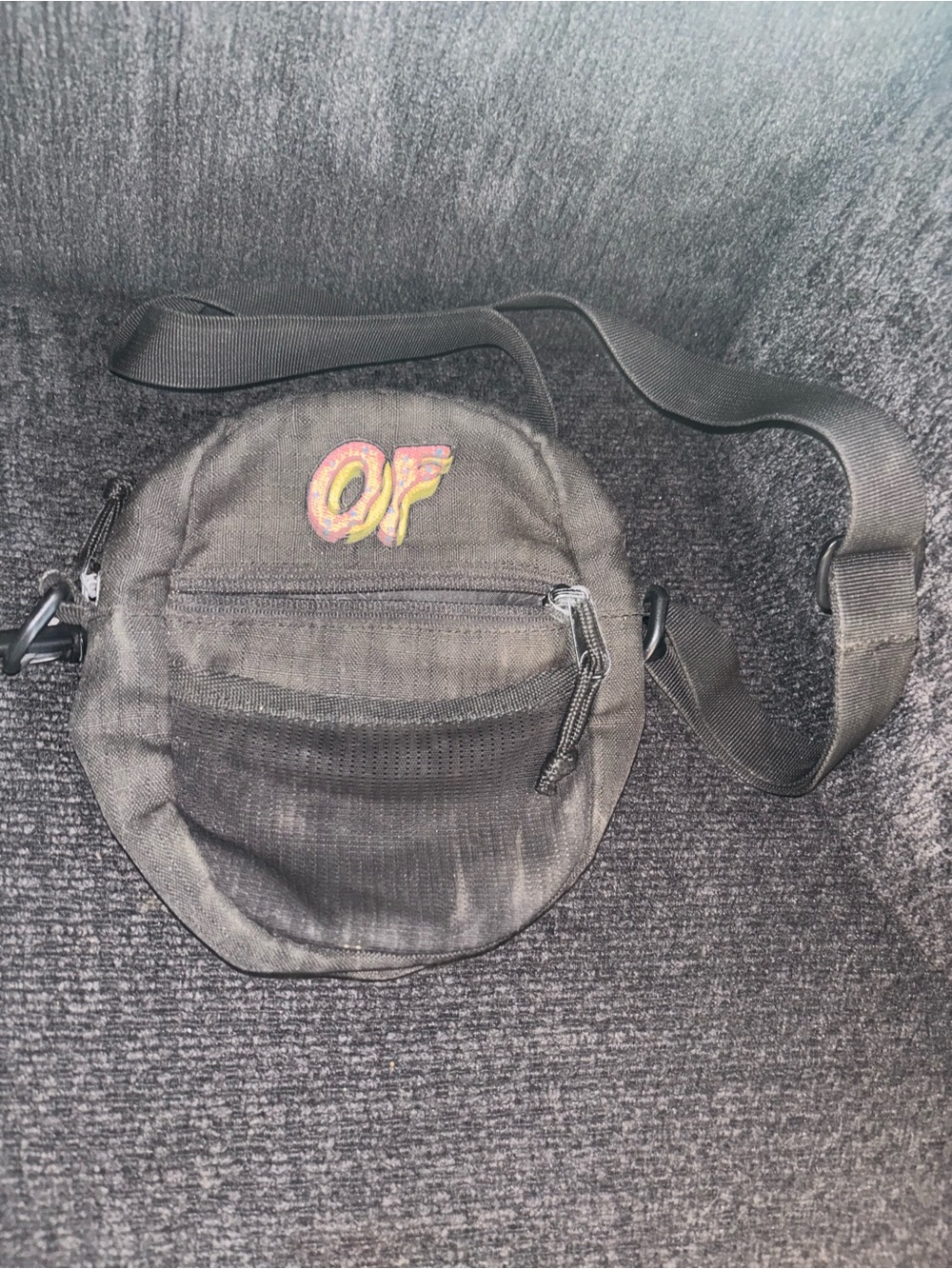 Odd Future OFWGKTA black men's cross-body bag with classic donut logo